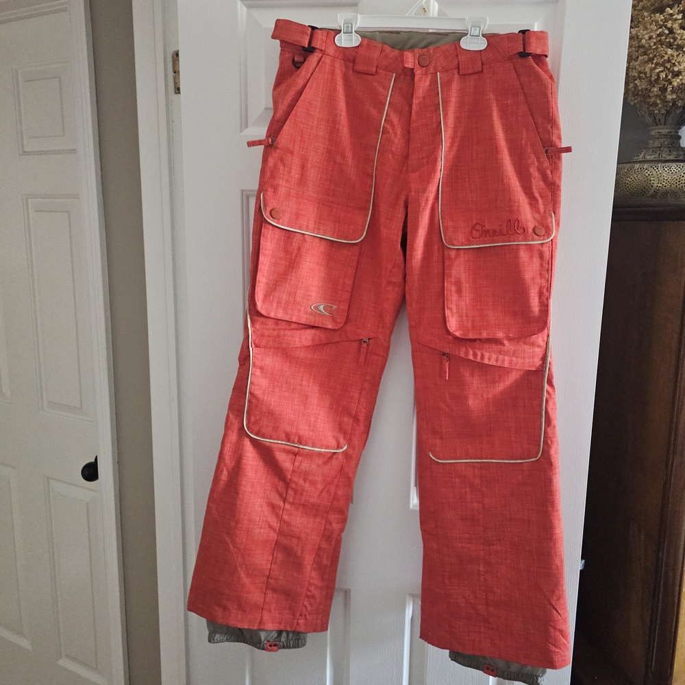 Men's Medium Deep Orange O'Neill Snowboard/ Snow Pants/Ski Pants